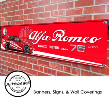 Alfa Romeo 75 Turbo Garage PVC Banner