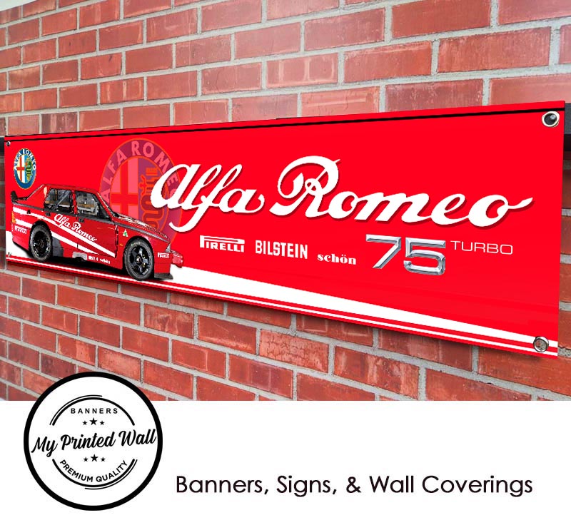 Alfa Romeo 75 Turbo Garage PVC Banner