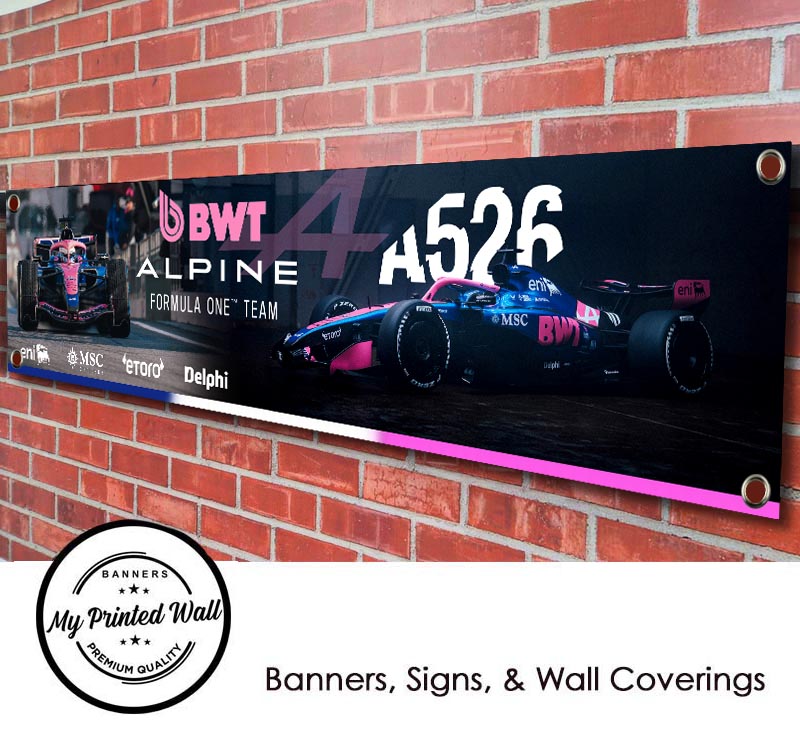Alpine 2026 F1 Team Garage PVC Banner Alpine 2026 F1 Team Garage PVC Banner