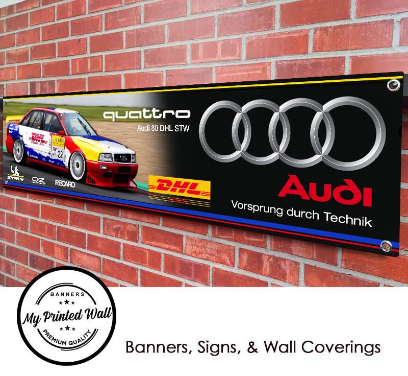 Audi 80 DHL STW Touring Car Team Garage PVC Banner