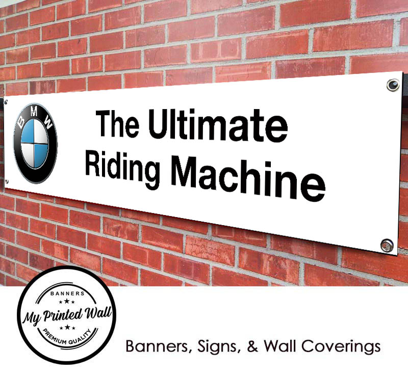 BMW The Ultimate Riding Machine Garage PVC Banner