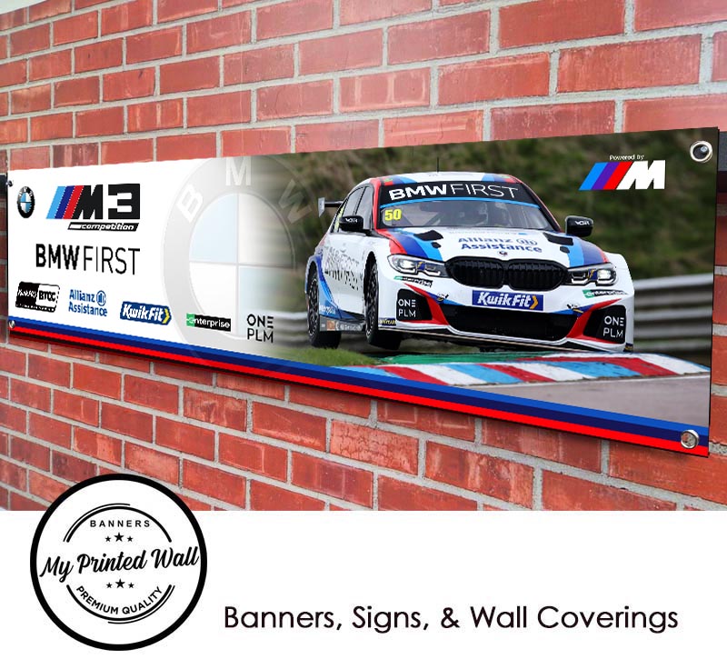 BMW 2022 M3 Touring Car Garage PVC Banner BMW 2022 M3 Touring Car Garage PVC Banner