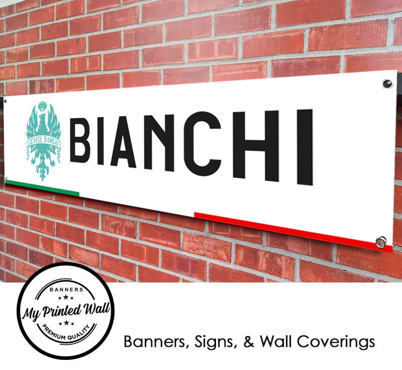 Bianchi Logo Cycling PVC Garage Banner