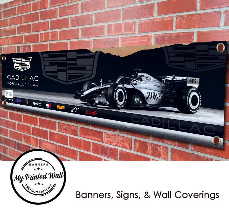 Cadillac 2026 F1 Team Garage PVC Banner Cadillac 2026 F1 Team Garage PVC Banner