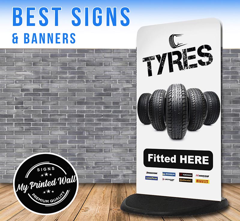 Tyres Pavement Swinger Sign Tyres Pavement Swinger Sign