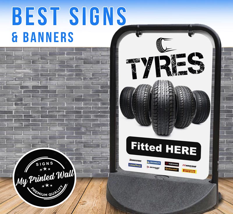 Tyres Pavement Swinger Sign Tyres Pavement Swinger Sign