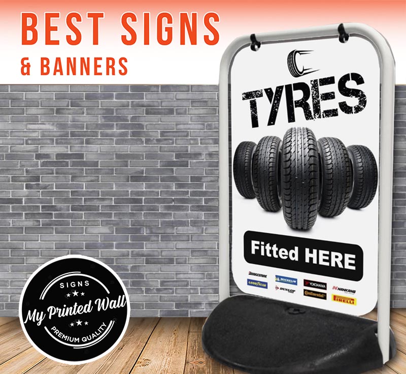 Tyres Pavement Swinger Sign Tyres Pavement Swinger Sign