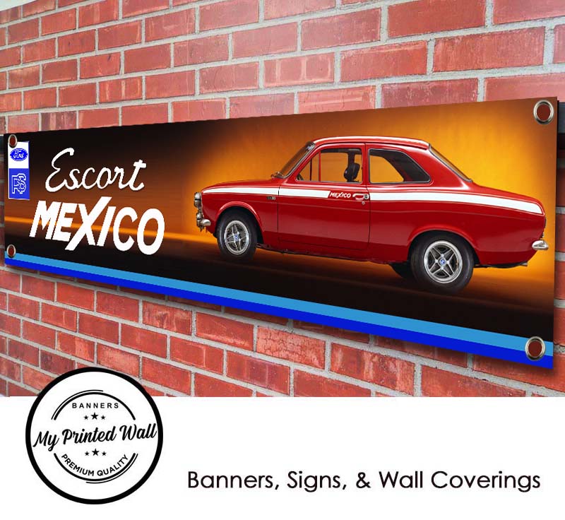 Ford Escort MK1 RS Mexico PVC Banner