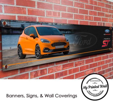 Ford Fiesta ST MK8 Performance Edition (orange) PVC Banner