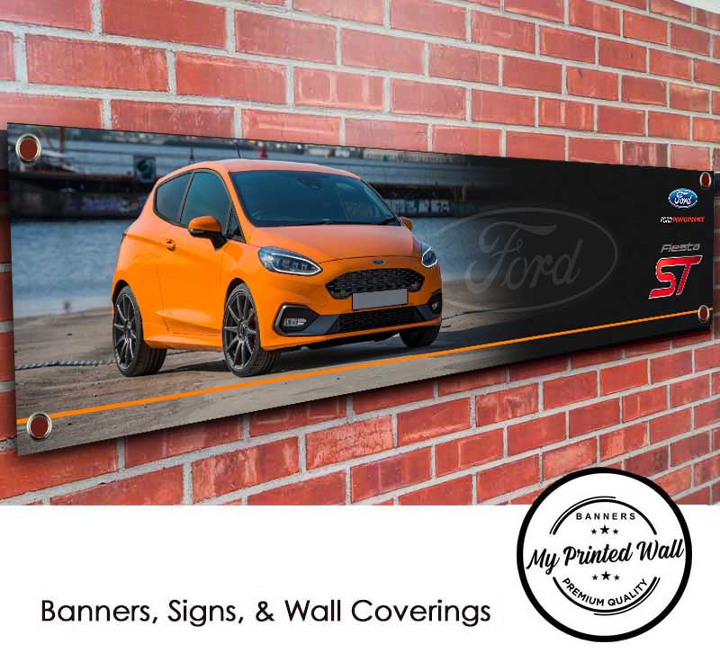 Ford Fiesta ST MK8 Performance Edition (orange) PVC Banner Ford Fiesta ST MK8 Performance Edition (orange) PVC Banner