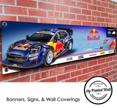 M-SPORT FORD Puma WORLD RALLY TEAM Garage PVC Banner
