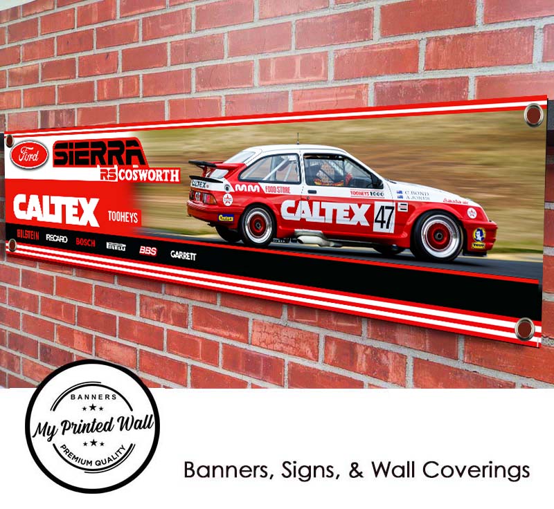 Ford Sierra RS Cosworth Caltex Touring Car PVC Banner