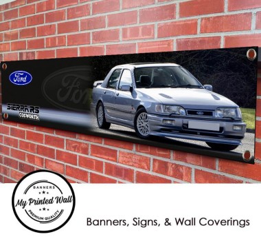 Ford Sierra Cosworth (Moonstone) Garage PVC Banner