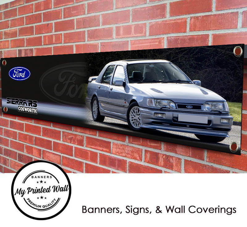 Ford Sierra Cosworth (Moonstone) Garage PVC Banner