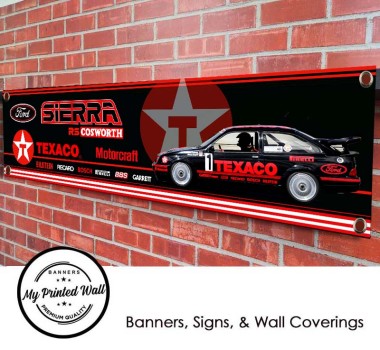 Ford Sierra RS Cosworth Texaco Touring Car PVC Banner