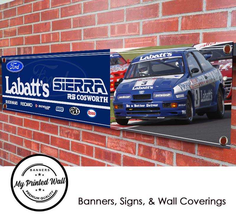Ford Sierra RS Cosworth Labatt's Touring Car PVC Banner Ford Sierra RS Cosworth Labatt's Touring Car PVC Banner