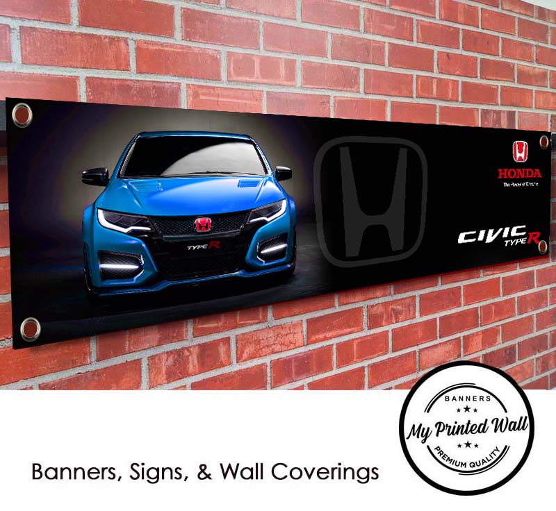 Honda Civic Type-R PVC Banner (red/blue)