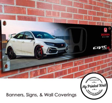 Honda Civic Type-R (FK8) PVC Banner (white)
