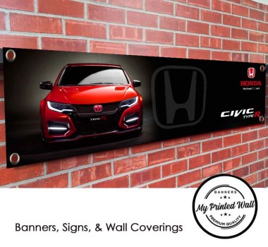 Honda Civic Type-R PVC Banner (red/blue)