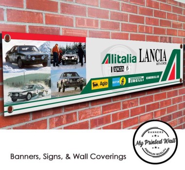Lancia Beta Coupe Rally Car PVC Banner