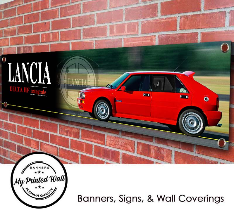 Lancia Delta Integrale (Red) PVC Banner