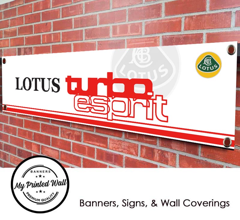 Lotus Esprit Turbo Logo PVC Banner