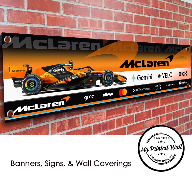 McLaren 2026 F1 Team Garage PVC Banner McLaren 2026 F1 Team Garage PVC Banner