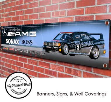 Mercedes-Benz 190e Cosworth Touring Car PVC Banner