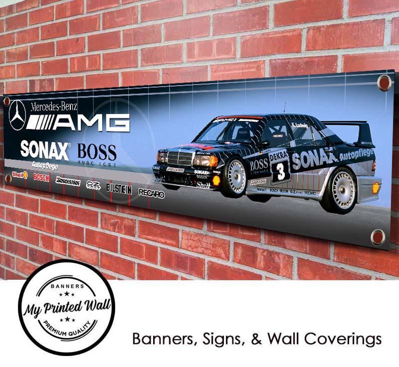 Mercedes-Benz 190e Cosworth Touring Car PVC Banner