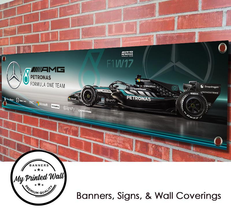 Mercedes 2026 F1 Team Garage PVC Banner Mercedes 2026 F1 Team Garage PVC Banner