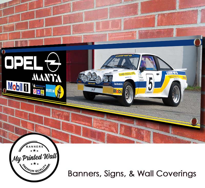 Opel Manta Group B Rally Car PVC Banner