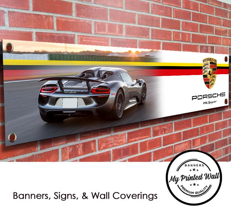 Porsche 918 Spyder (rear) PVC Banner