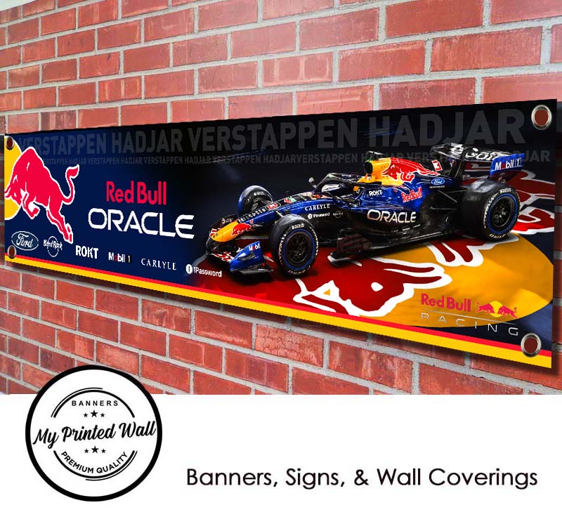 Red Bull 2026 F1 Team Garage PVC Banner Red Bull 2026 F1 Team Garage PVC Banner
