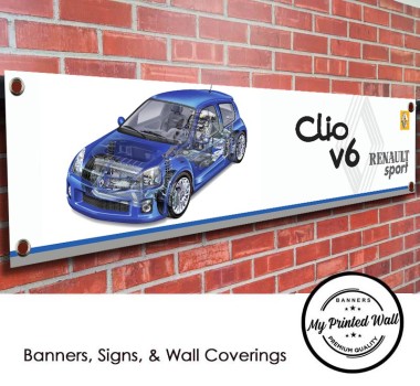 Renault Clio V6 PVC Banner