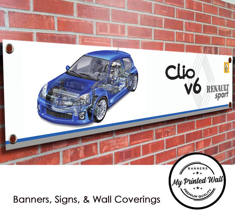 Renault Clio V6 PVC Banner