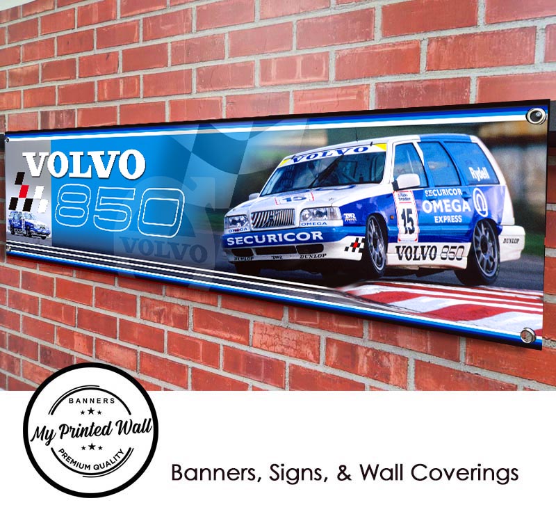 Volvo 850 Touring Car Team Garage PVC Banner