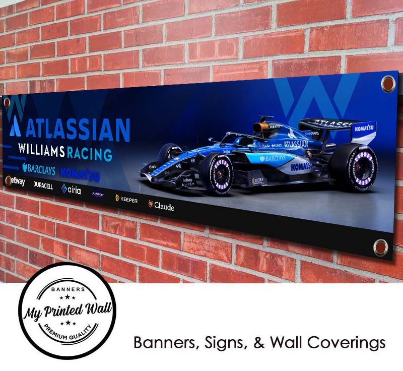 Williams 2026 F1 Team Garage PVC Banner Williams 2026 F1 Team Garage PVC Banner